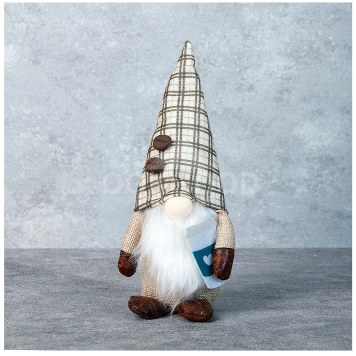 Plush Coffee Gnome For Holiday Gift And Coffee Bar Decoration