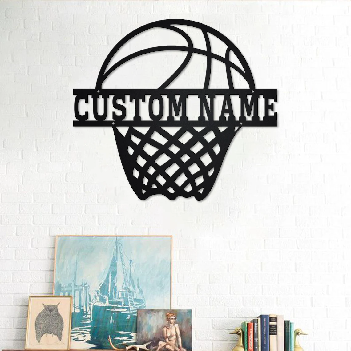 Personalized Custom Basketball Metal Wall Art