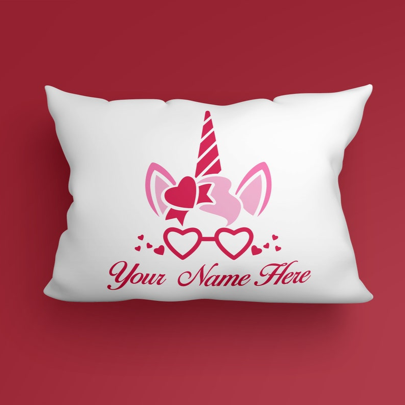 Unicorn Wearing Glasses - Personalized Custom Children Pillowcase
