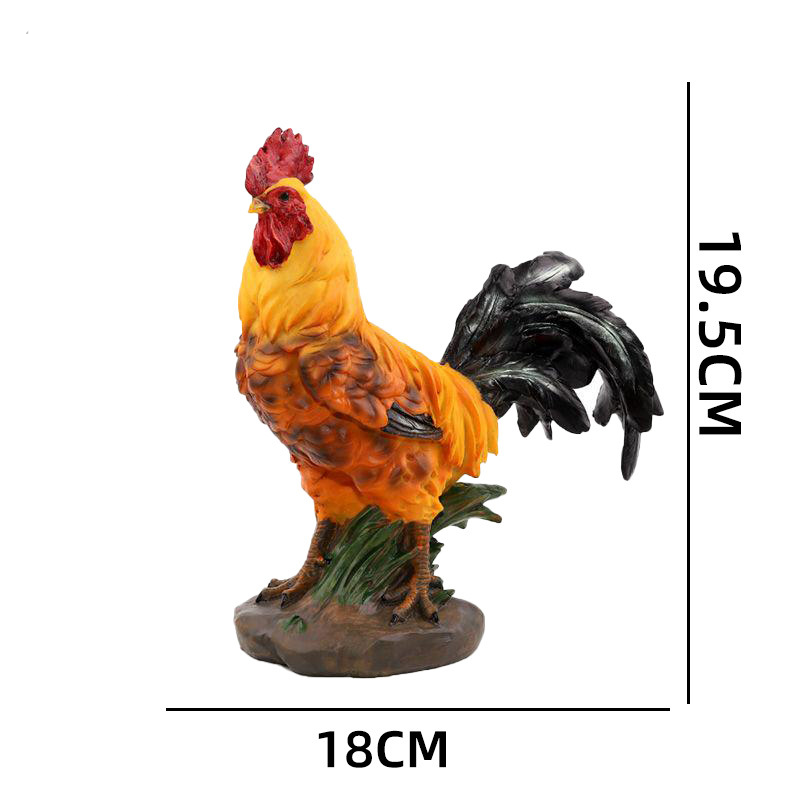 Resin Chicken Family Statue For Garden Yard Decor