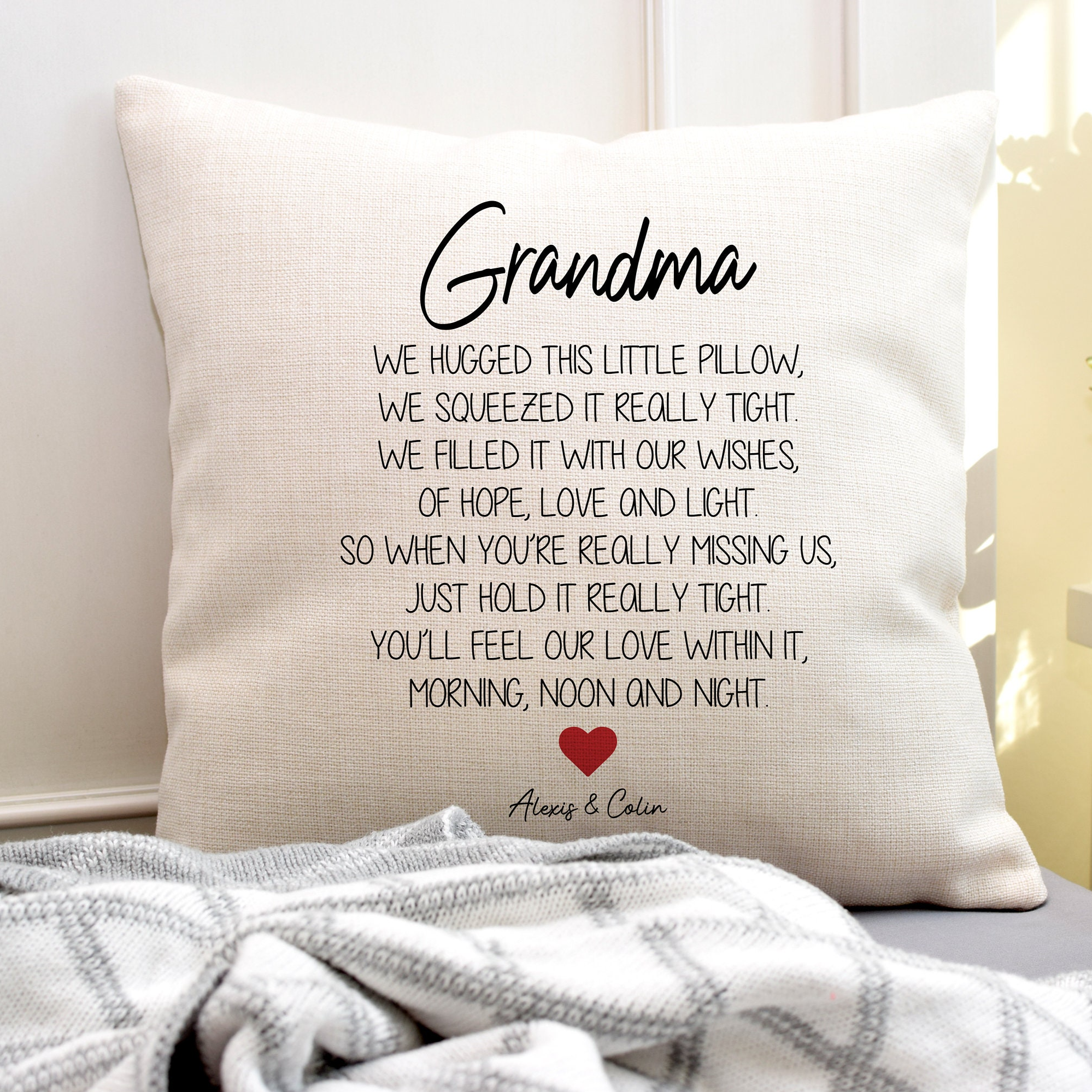 Just Hold It Really Tight - Personalized Custom Grandma Nana Pillowcase